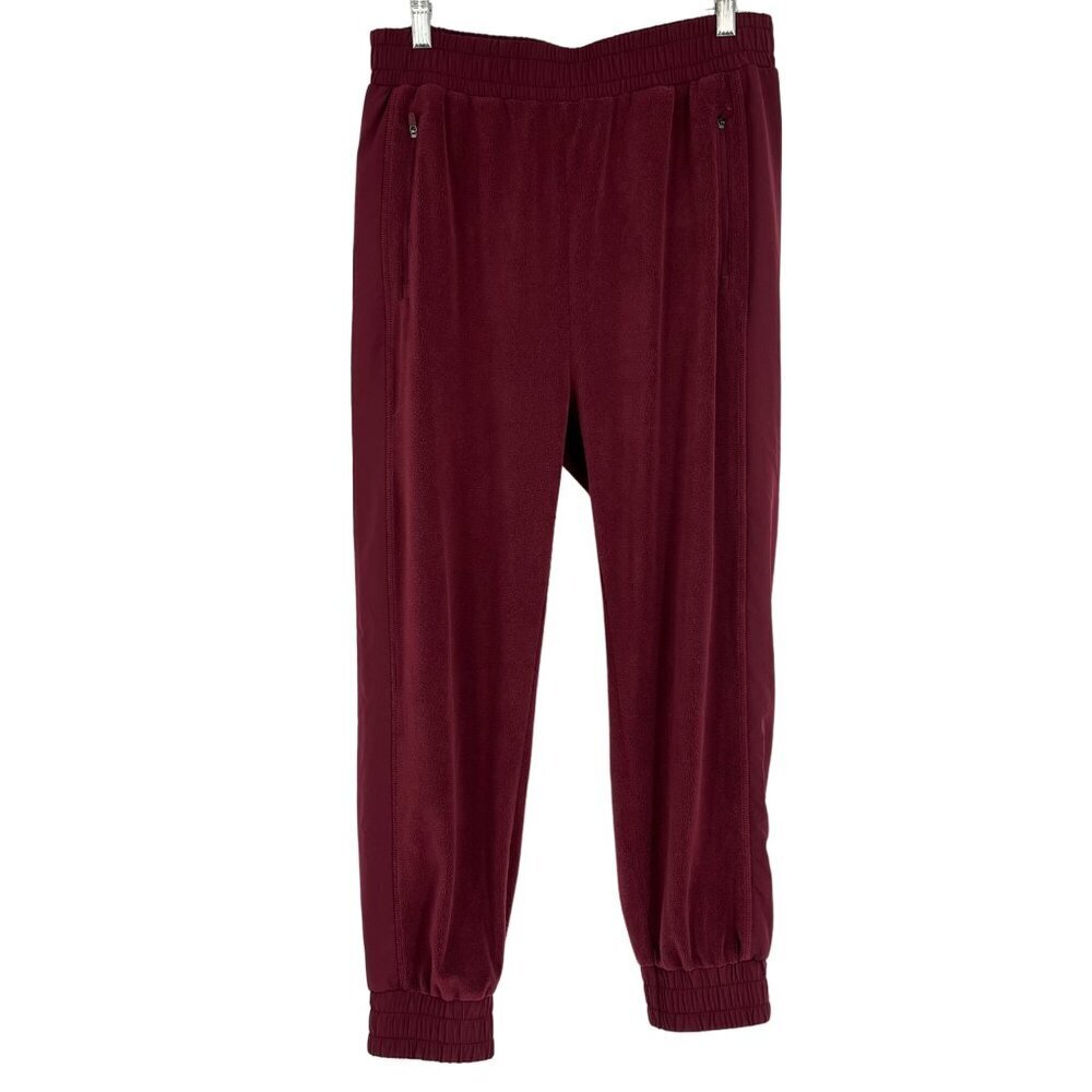 Zyia Active Burgundy Fleece Joggers XL